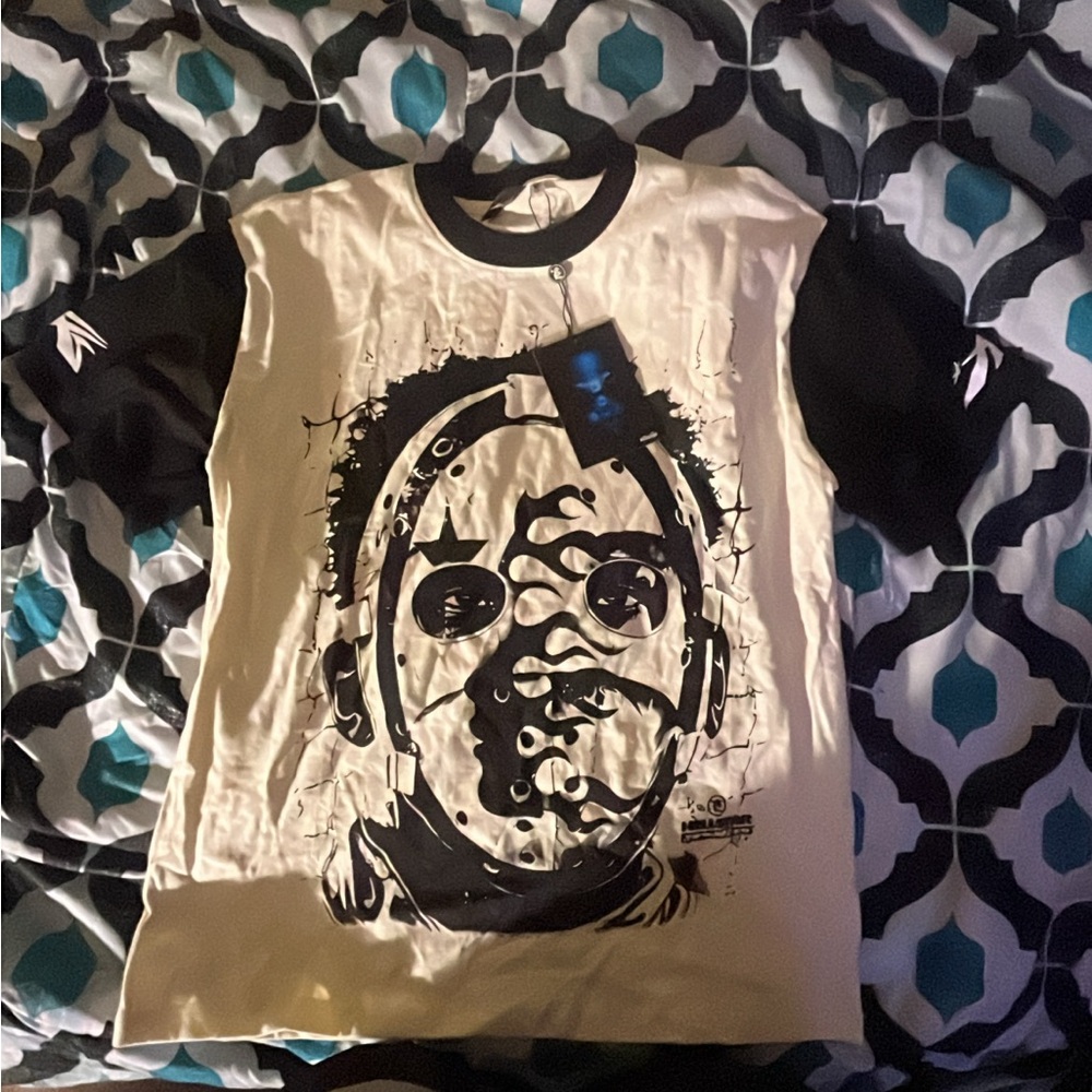 Kids Graphic Tee in Black and Cream